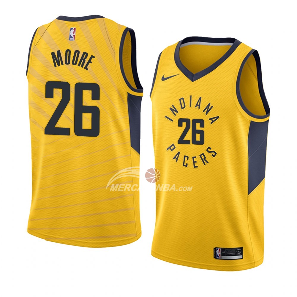 Maglia Indiana Pacers Ben Moore Statement 2018 Giallo